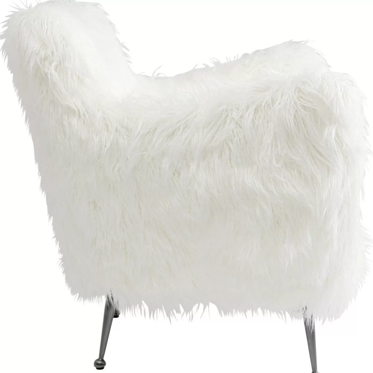KARE Poltrona Elegante Golden Touch | Sedia Design in Bianco Avorio con Rifiniture Dorate