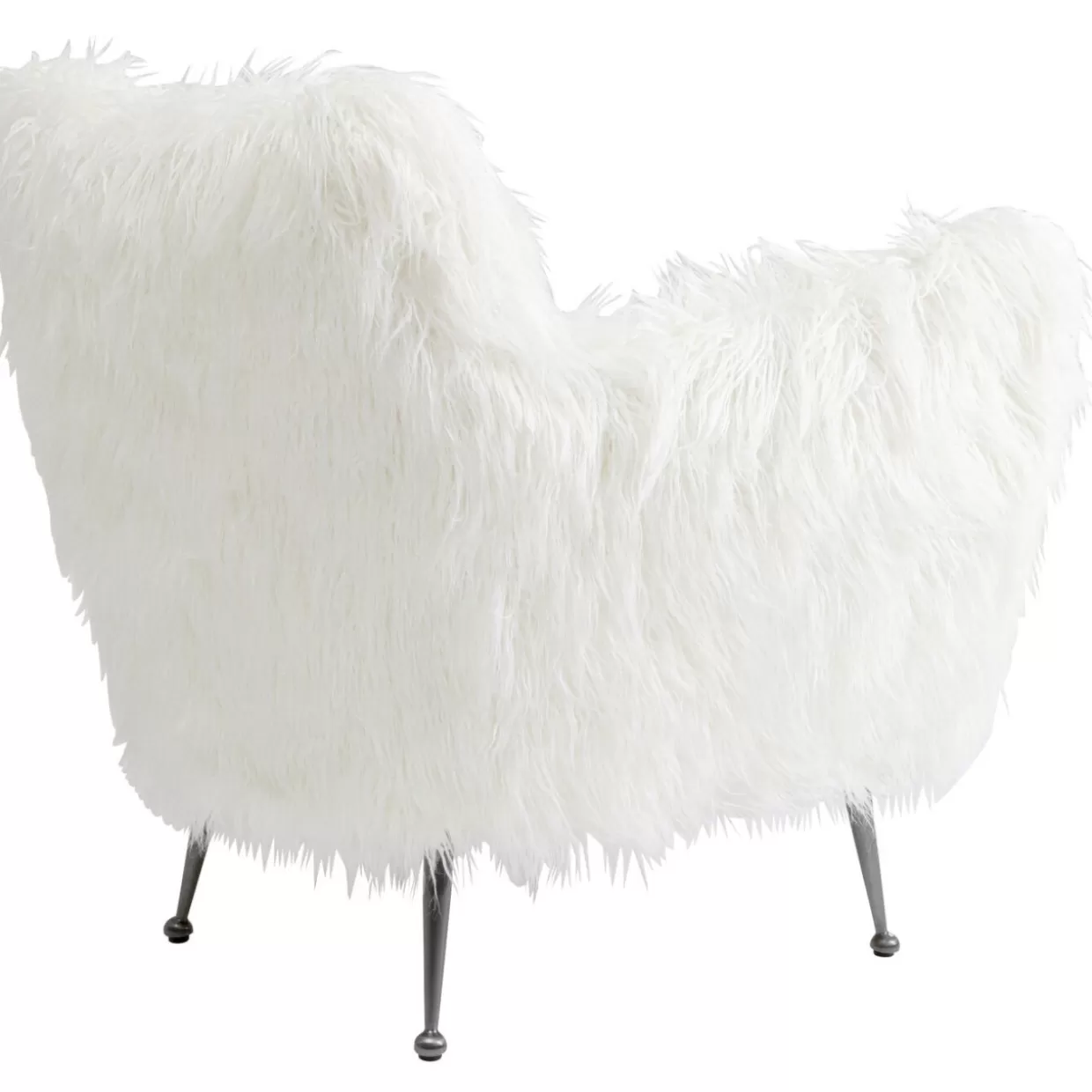 KARE Poltrona Elegante Golden Touch | Sedia Design in Bianco Avorio con Rifiniture Dorate