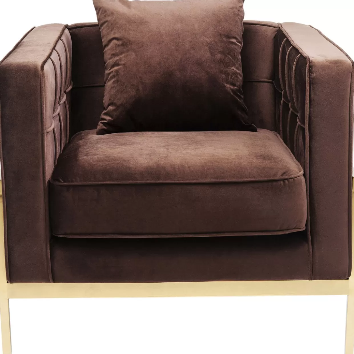 Poltrona KARE Design - Comfort contemporaneo con ispirazione loft in tonalità cioccolato

（：