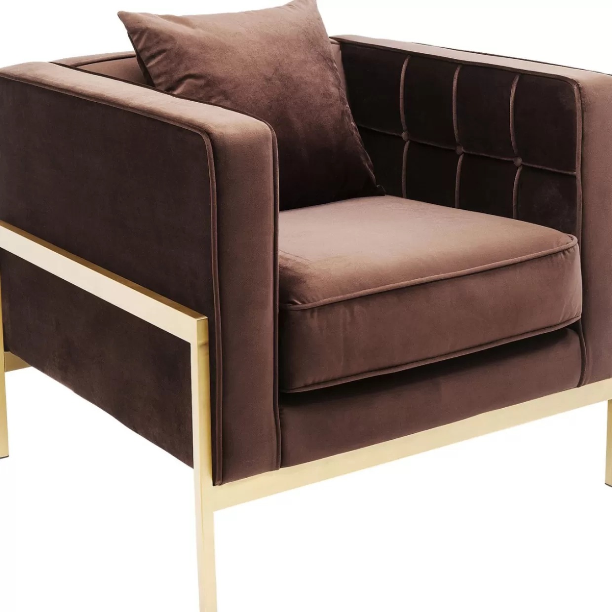 Poltrona KARE Design - Comfort contemporaneo con ispirazione loft in tonalità cioccolato

（：