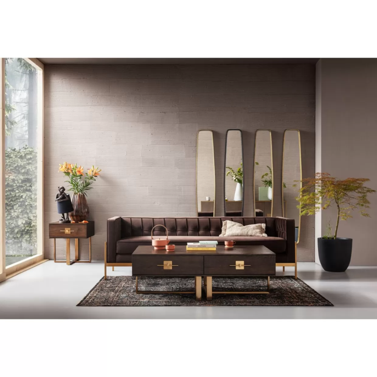 Poltrona KARE Design - Comfort contemporaneo con ispirazione loft in tonalità cioccolato

（：