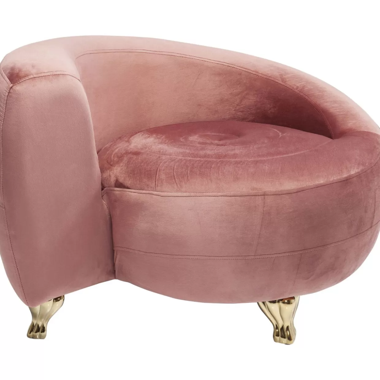 KARE Design Poltrona Elegante in Pelle Serpente con Rifiniture Rosa - Arredo Lounge di Lusso