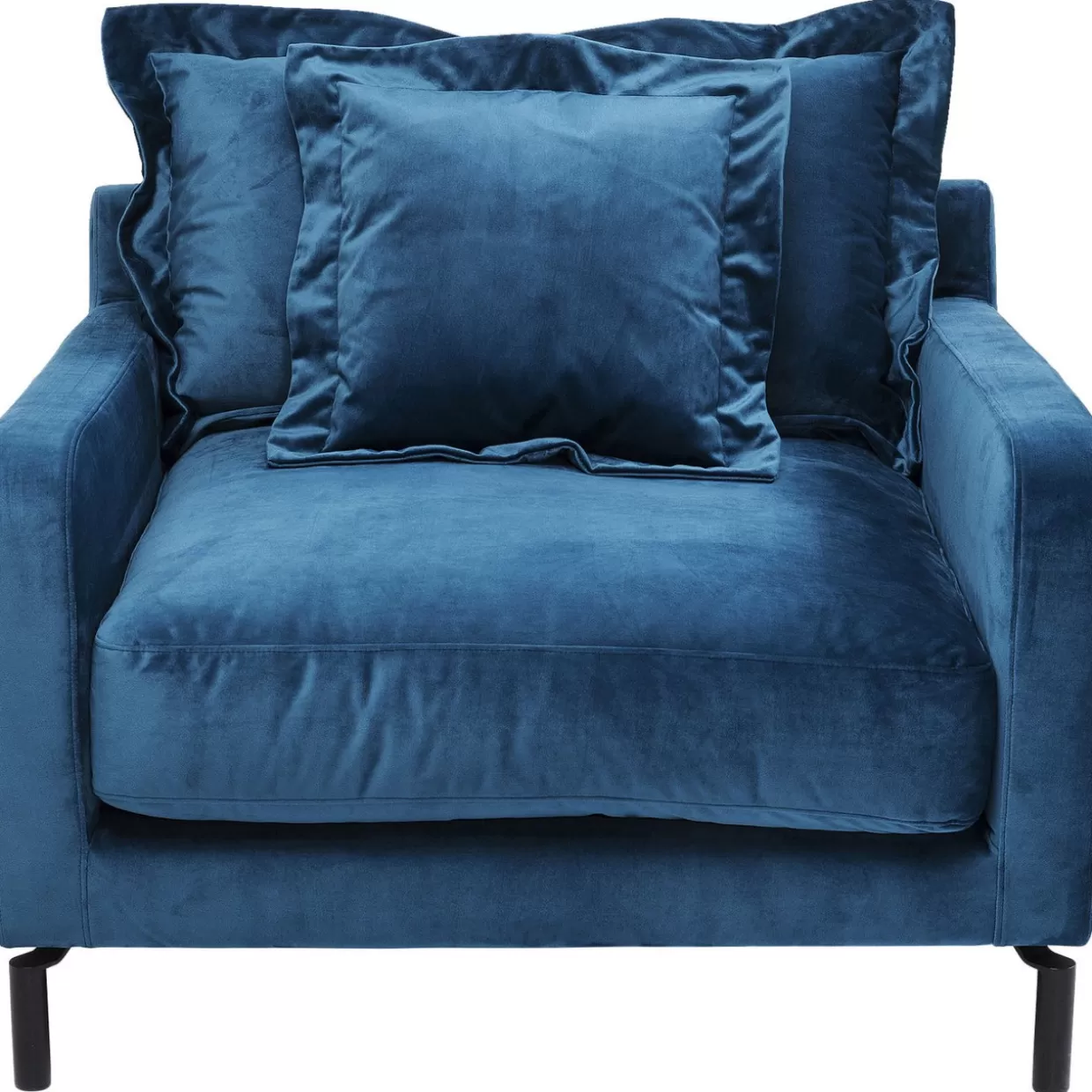 Poltrona Lullaby in Tessuto Petrolio - Design Accogliente KARE per Lounge Moderni