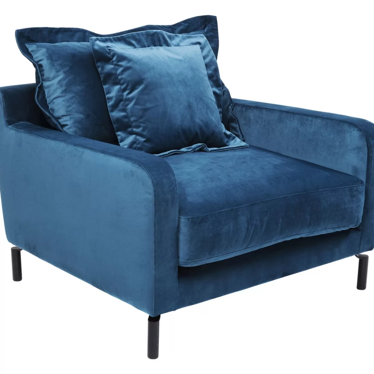 Poltrona Lullaby in Tessuto Petrolio - Design Accogliente KARE per Lounge Moderni