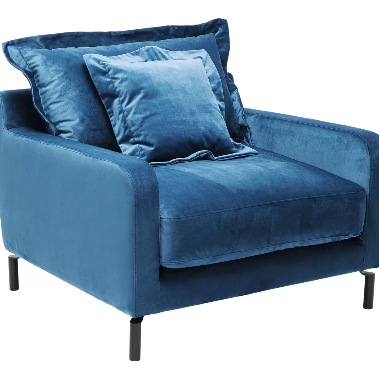 Poltrona Lullaby in Tessuto Petrolio - Design Accogliente KARE per Lounge Moderni