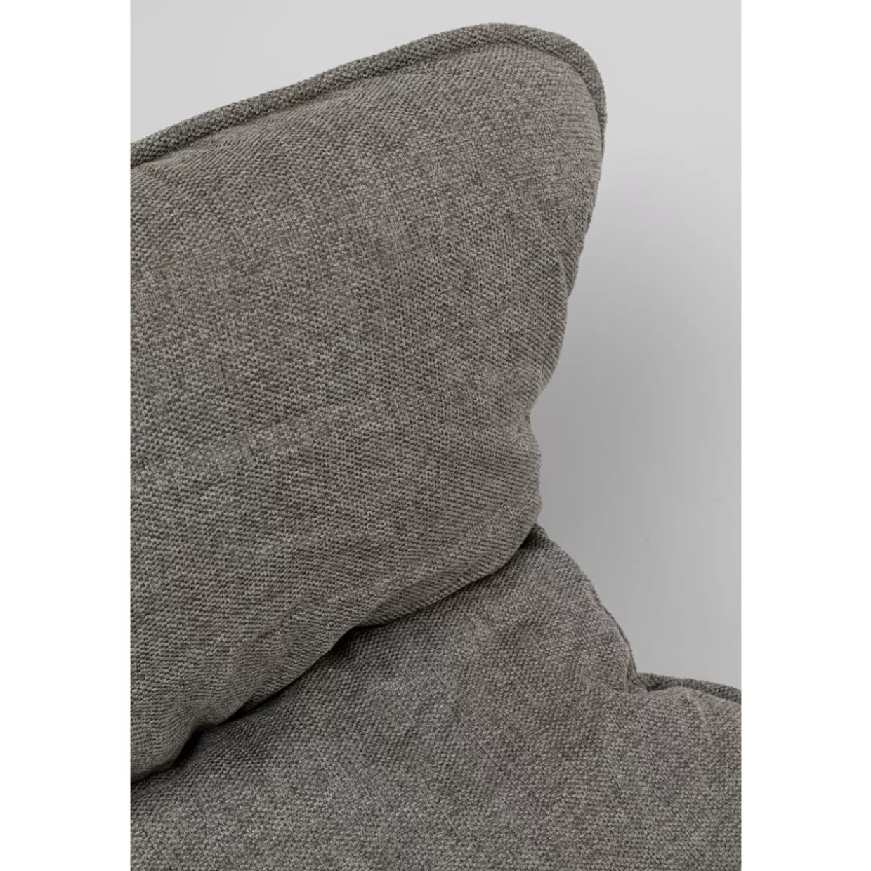 KARE Design Poltrona Relax con Pouf Accogliente - Set 2 Pezzi in Tessuto Grigio Cenere