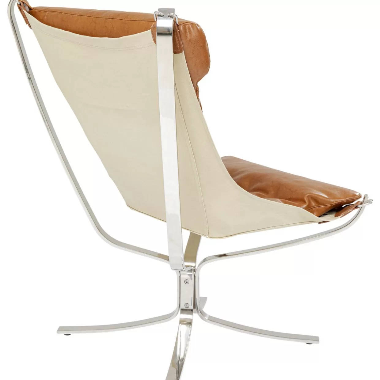 KARE DESIGN Poltrona Confortevole con Pouf Abbinato - Collezione Washington in Tonalità Braun Accogliente