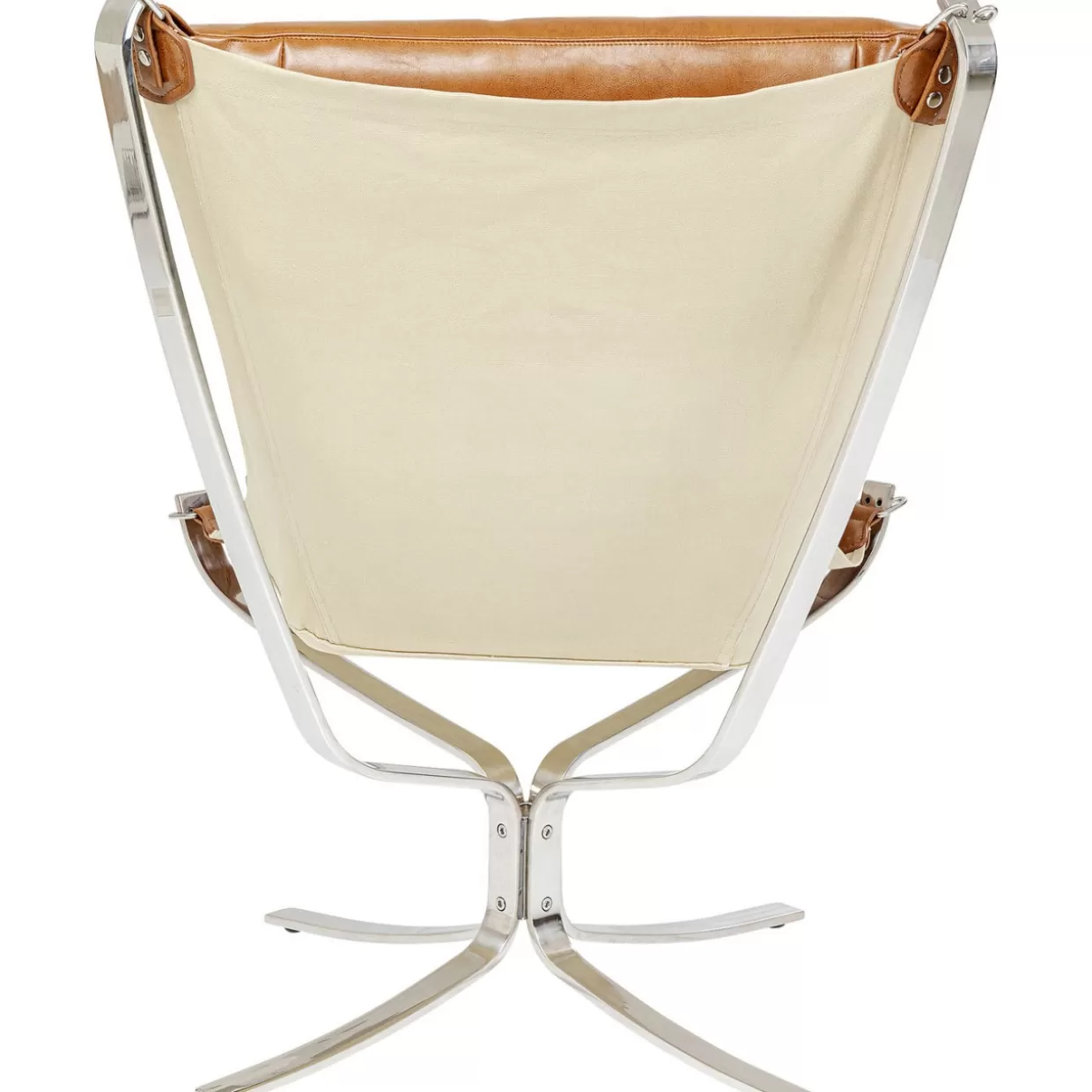 KARE DESIGN Poltrona Confortevole con Pouf Abbinato - Collezione Washington in Tonalità Braun Accogliente