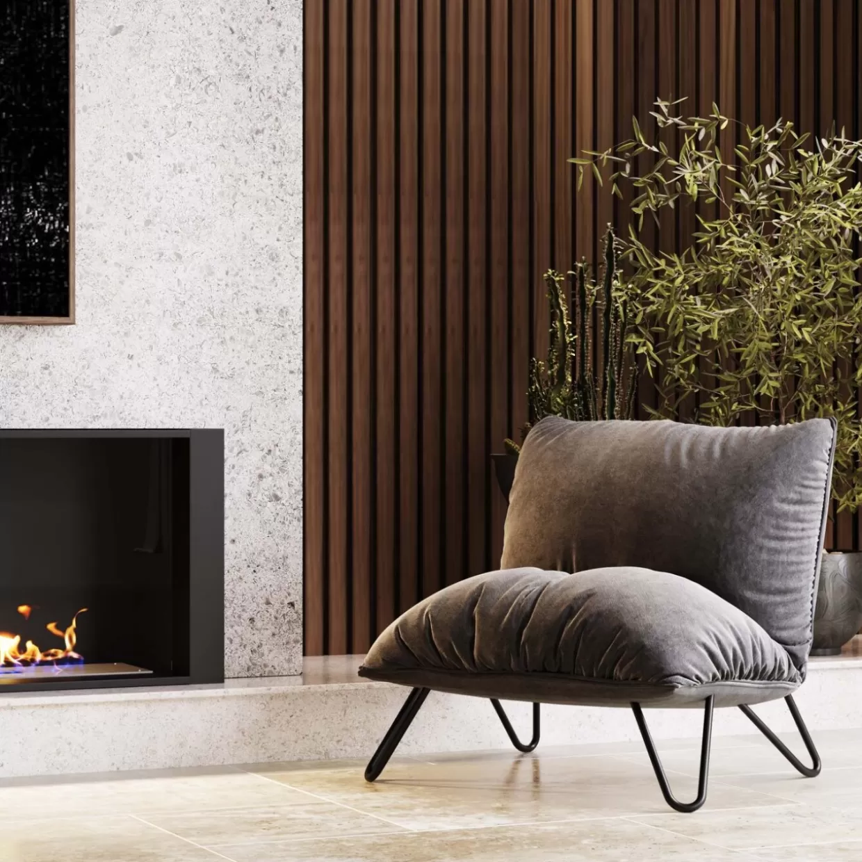 KARE Design Poltrona Porto Pino - Grigio Elegante con Design Moderno