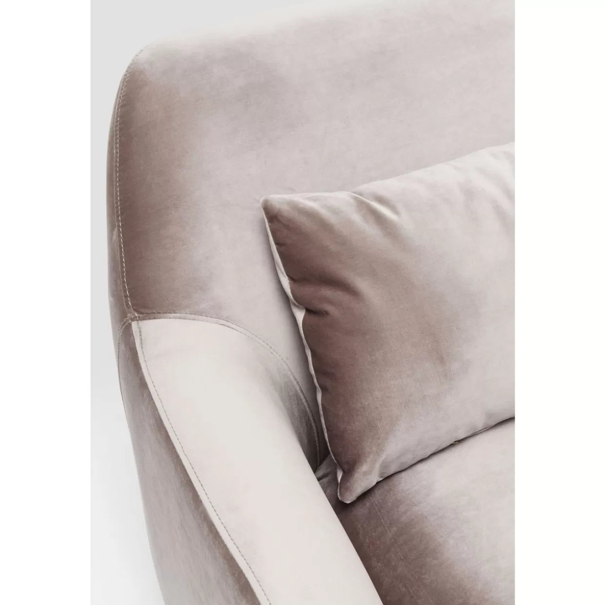 KARE Design - Poltrona Avvolgente Proud in Tessuto Grigio Fumo, Comfort Moderno
