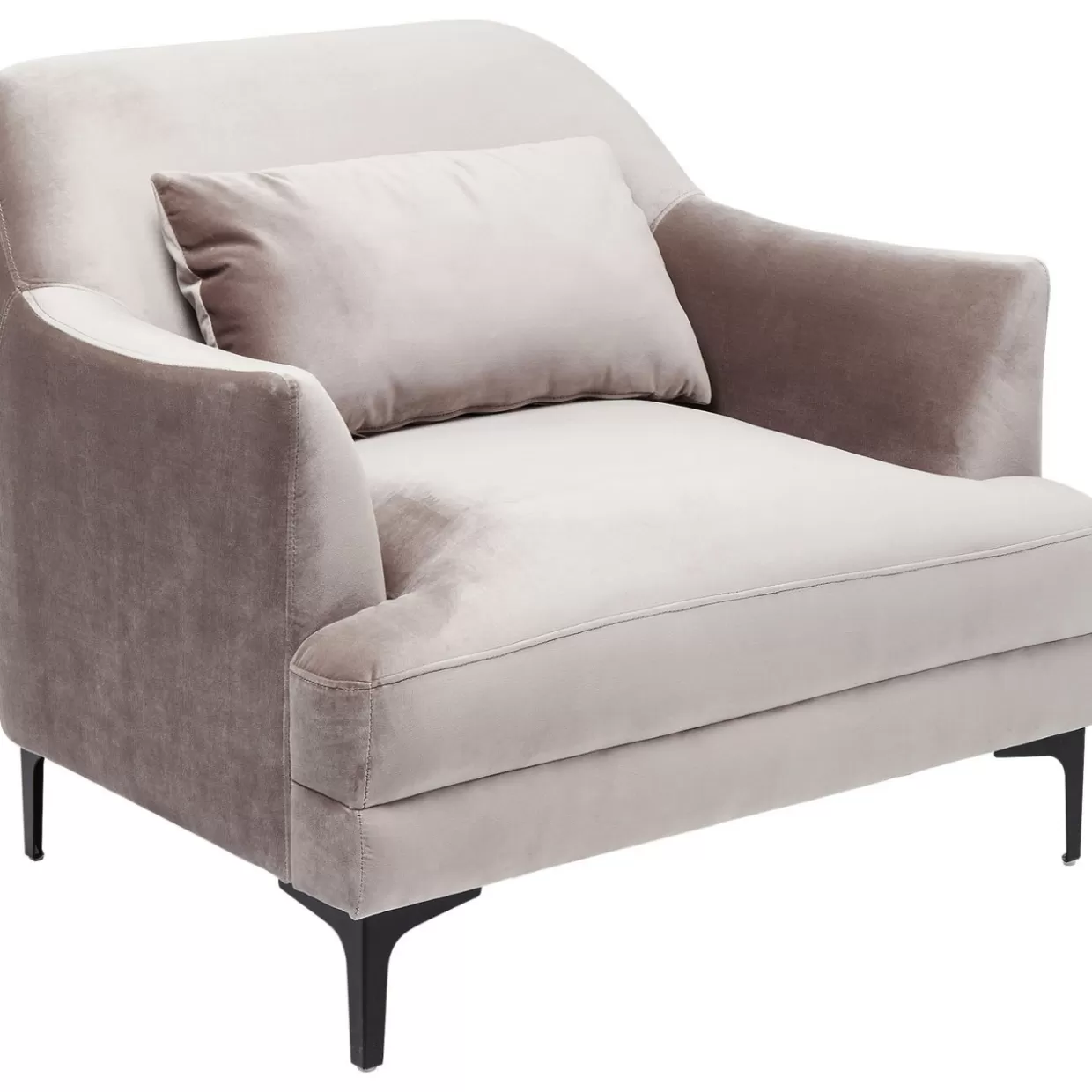 KARE Design - Poltrona Avvolgente Proud in Tessuto Grigio Fumo, Comfort Moderno