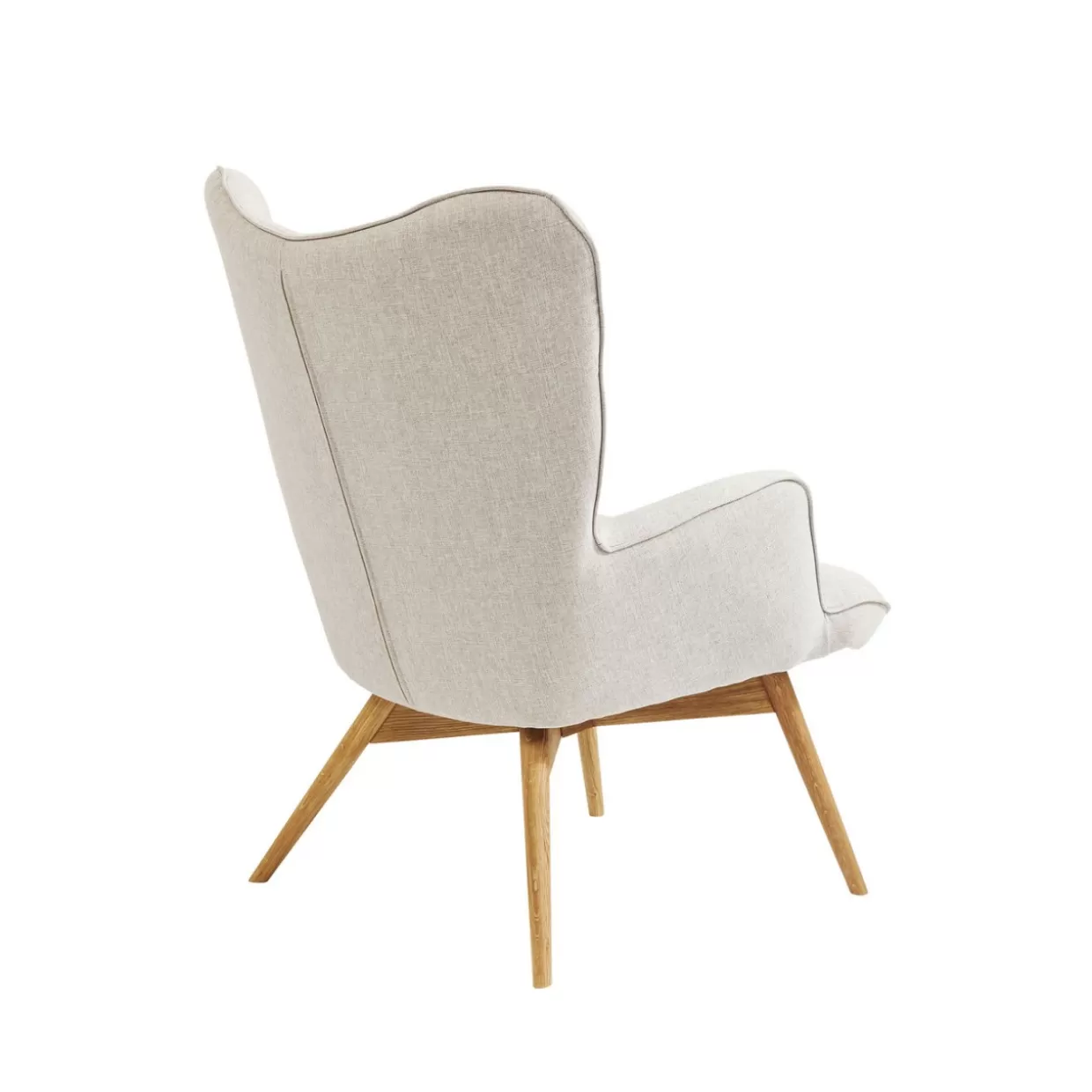 Poltrona Vicky Design Accogliente - Rivestimento in Lino Ecru  
Ideale per il soggiorno moderno | Struttura Leggero con Braccioli Avvolgenti  
KARE Collezione 2024 - Tonalità Naturale con Dettagli Artigianali