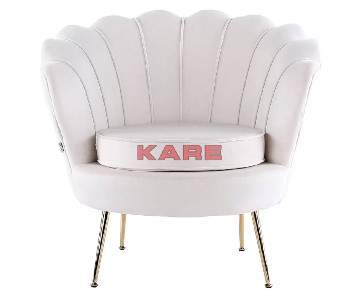 Poltrona KARE Design Elegante - Water Lily in Tonalità Loto Beige per Arredamento Moderno