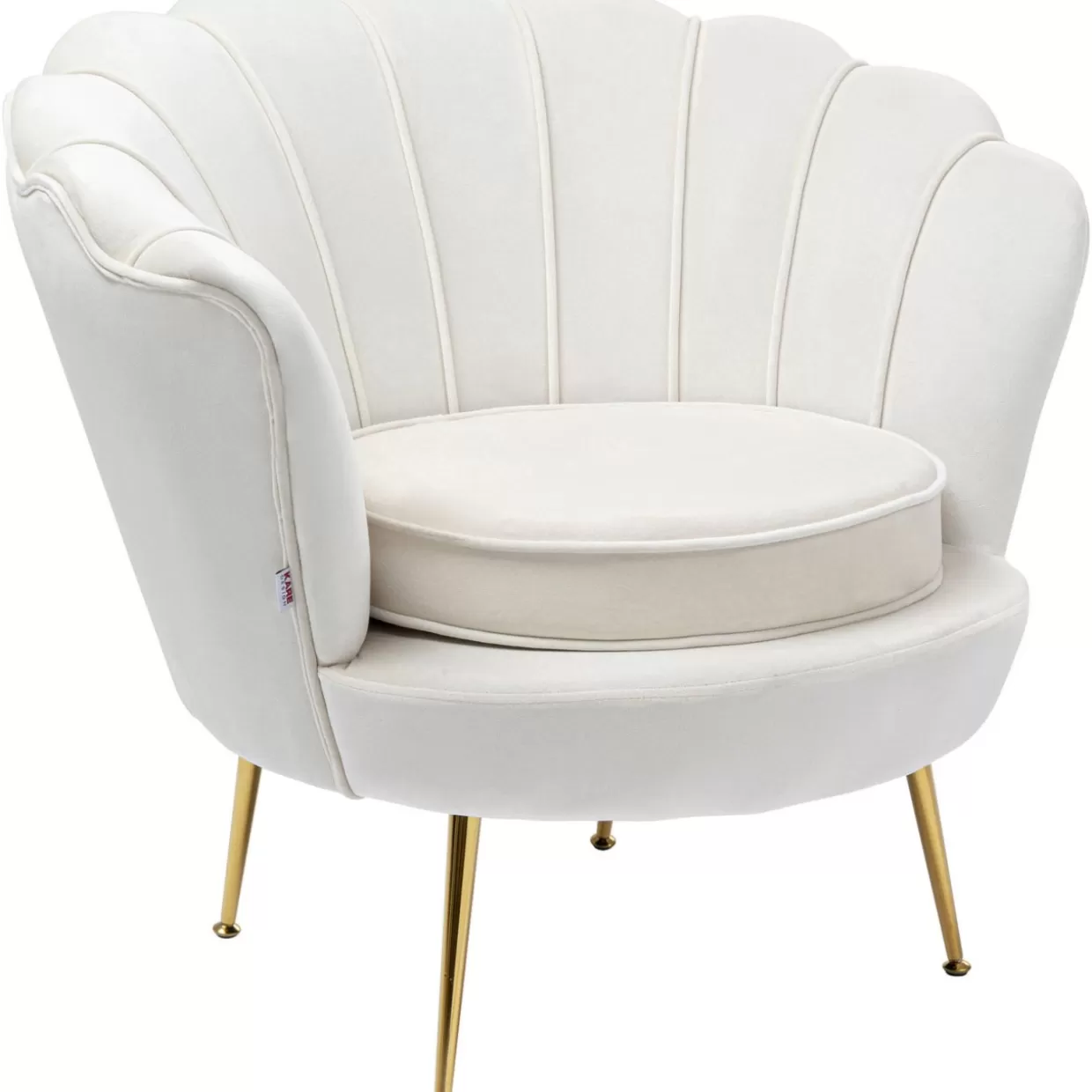Poltrona KARE Design Elegante - Water Lily in Tonalità Loto Beige per Arredamento Moderno