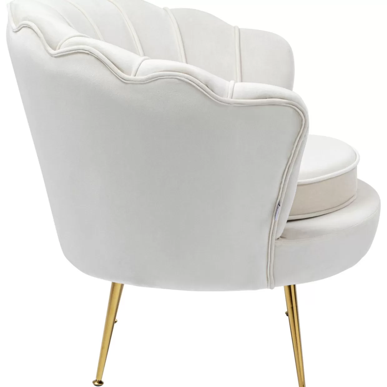 Poltrona KARE Design Elegante - Water Lily in Tonalità Loto Beige per Arredamento Moderno