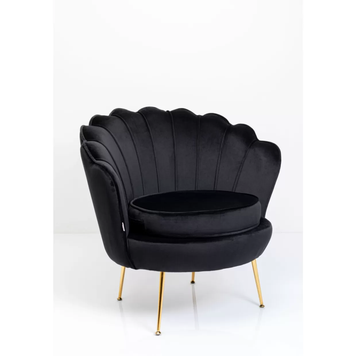 Poltrona KARE Design | Water Lily con Rifiniture Oro e Nero, Stile Contemporaneo
