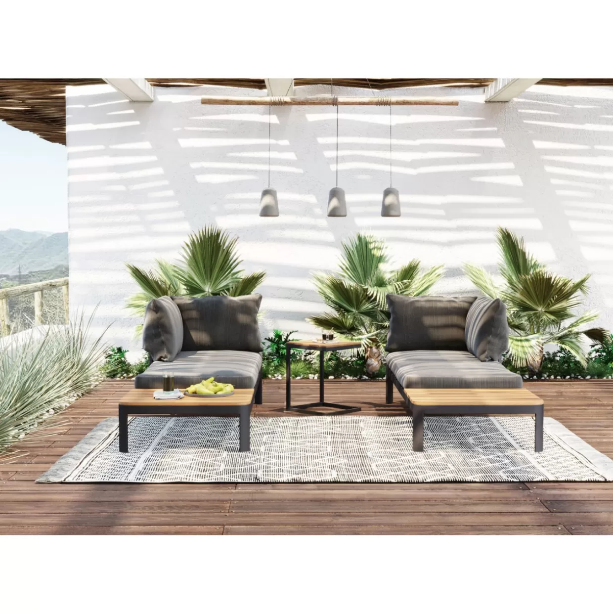 Set Giardino Modulare Happy Day - 3 Pezzi Comodi per Relax Esterno | KARE Design Collection