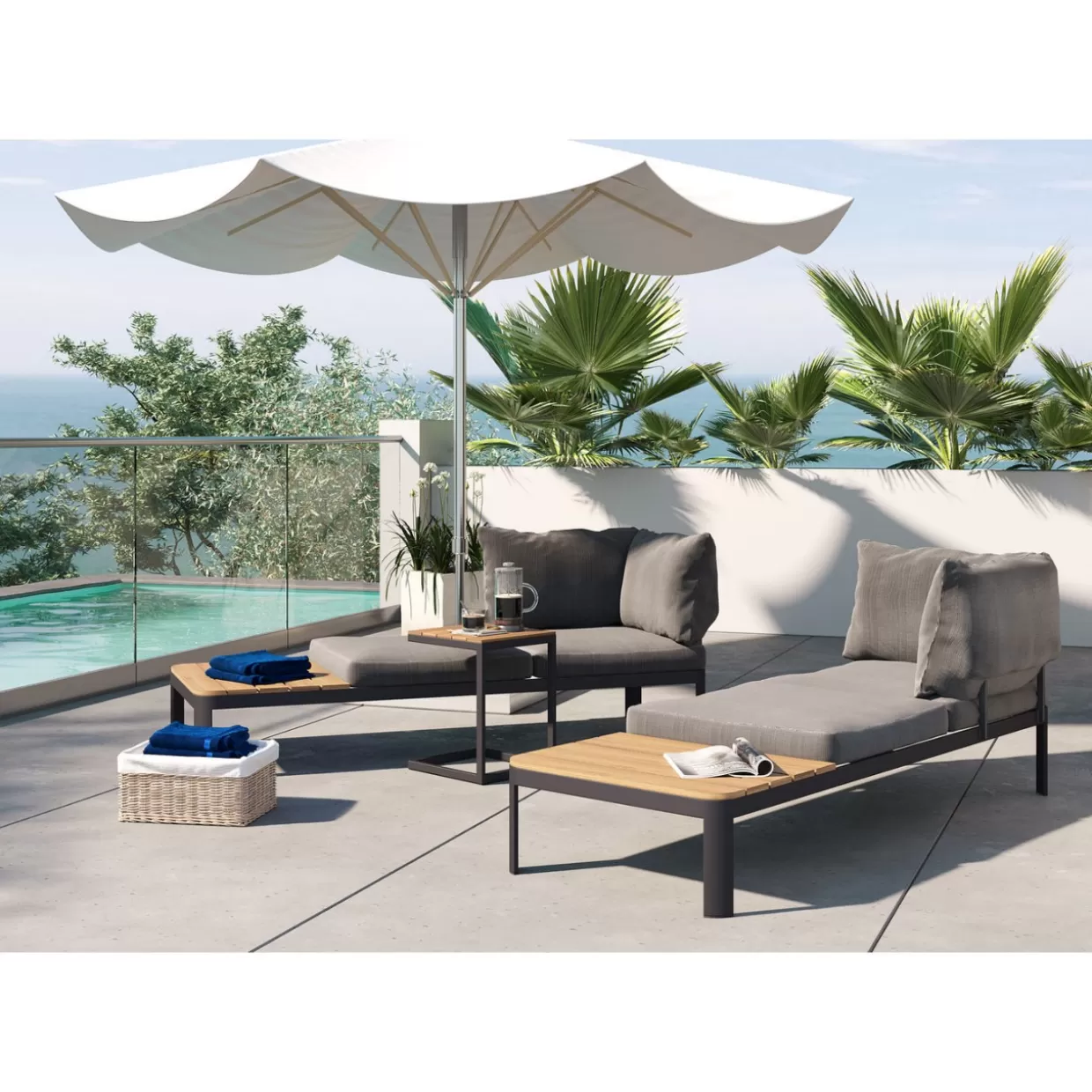 Set Giardino Modulare Happy Day - 3 Pezzi Comodi per Relax Esterno | KARE Design Collection