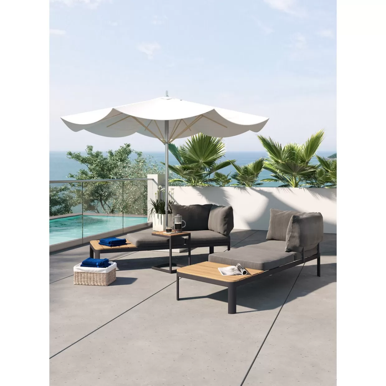 Set Giardino Modulare Happy Day - 3 Pezzi Comodi per Relax Esterno | KARE Design Collection