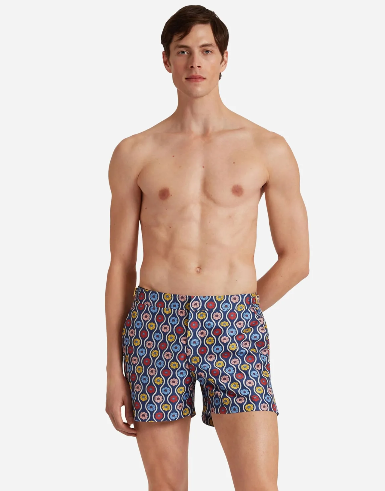 Costumi da Bagno Corti Setter La DoubleJ - Blu Whitsun Mini in Poliestere Riciclato, Stile Vibrante con Tasche Laterali, Modello Sostenibile per Estate 2024
