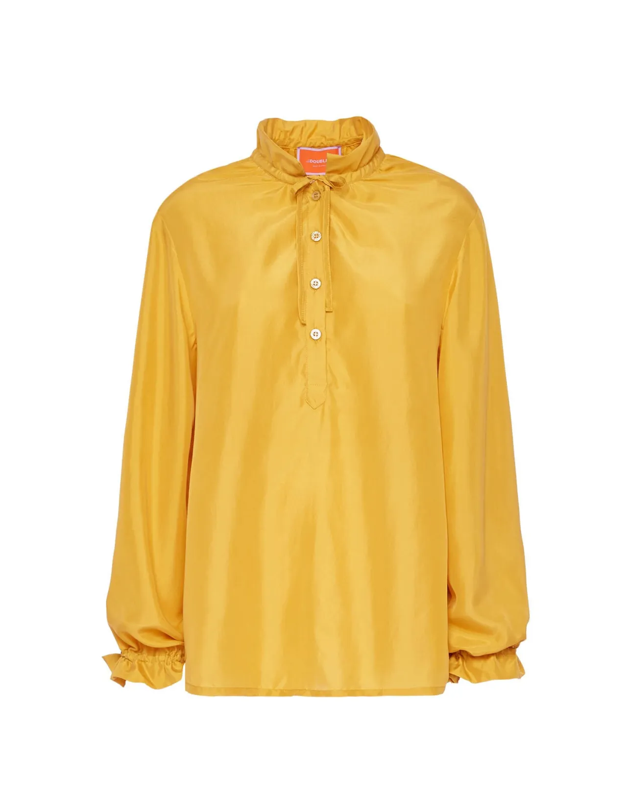 Camicia La DoubleJ in Seta Sfumata con Ricami Dorati SassySolid