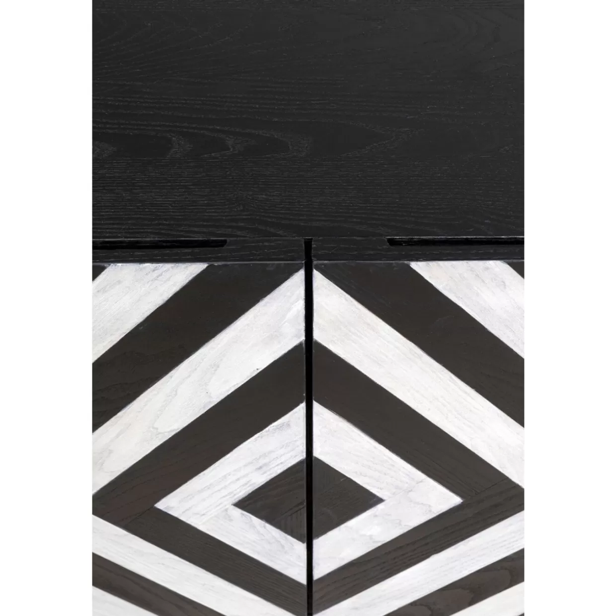 Credenza Moderna Stile Polare KARE Design - Mobile Contenitore 160x75 cm con Ante Lucide e Gambe Metalliche, Soluzione Elegante per Soggiorno o Ingresso