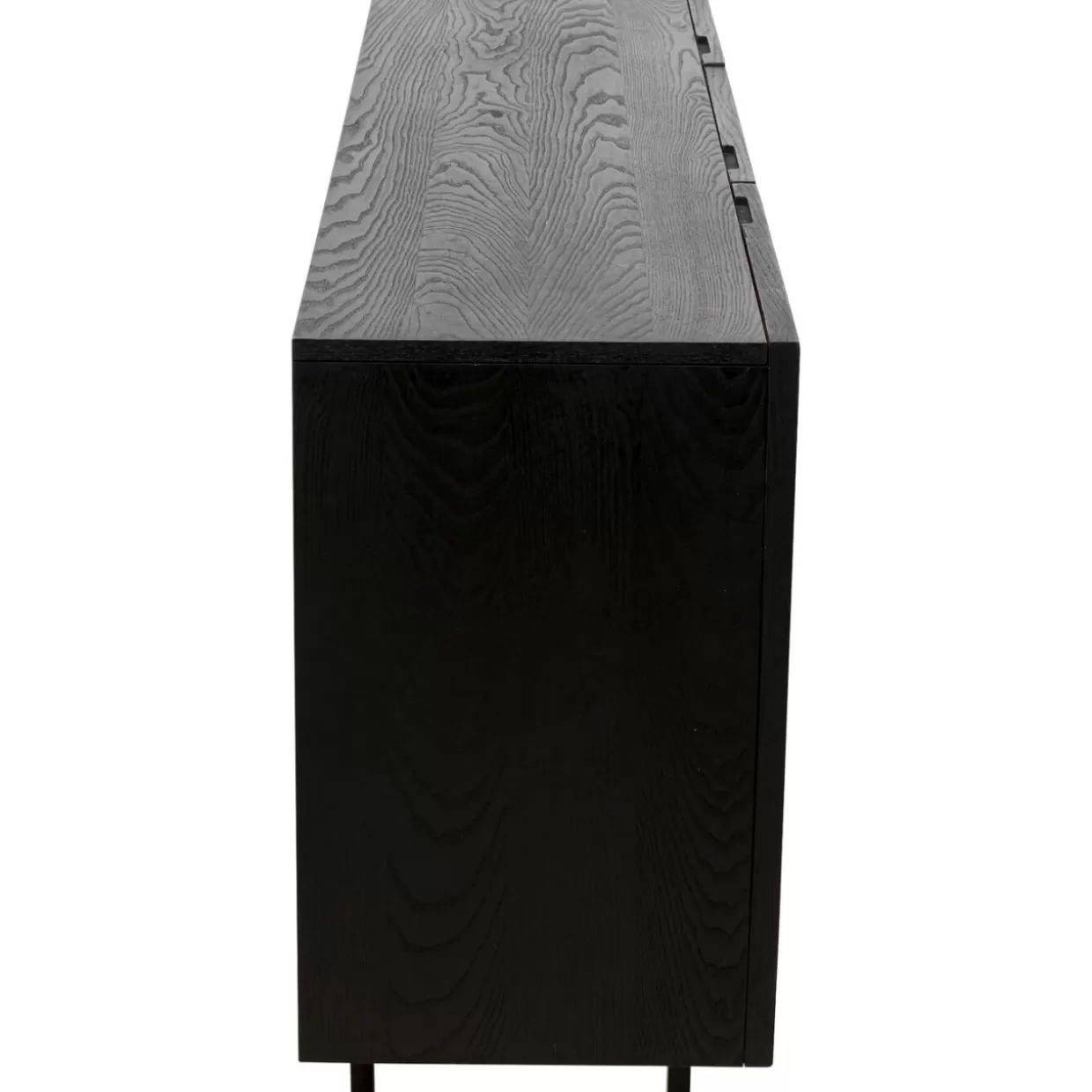 Credenza Moderna Stile Polare KARE Design - Mobile Contenitore 160x75 cm con Ante Lucide e Gambe Metalliche, Soluzione Elegante per Soggiorno o Ingresso