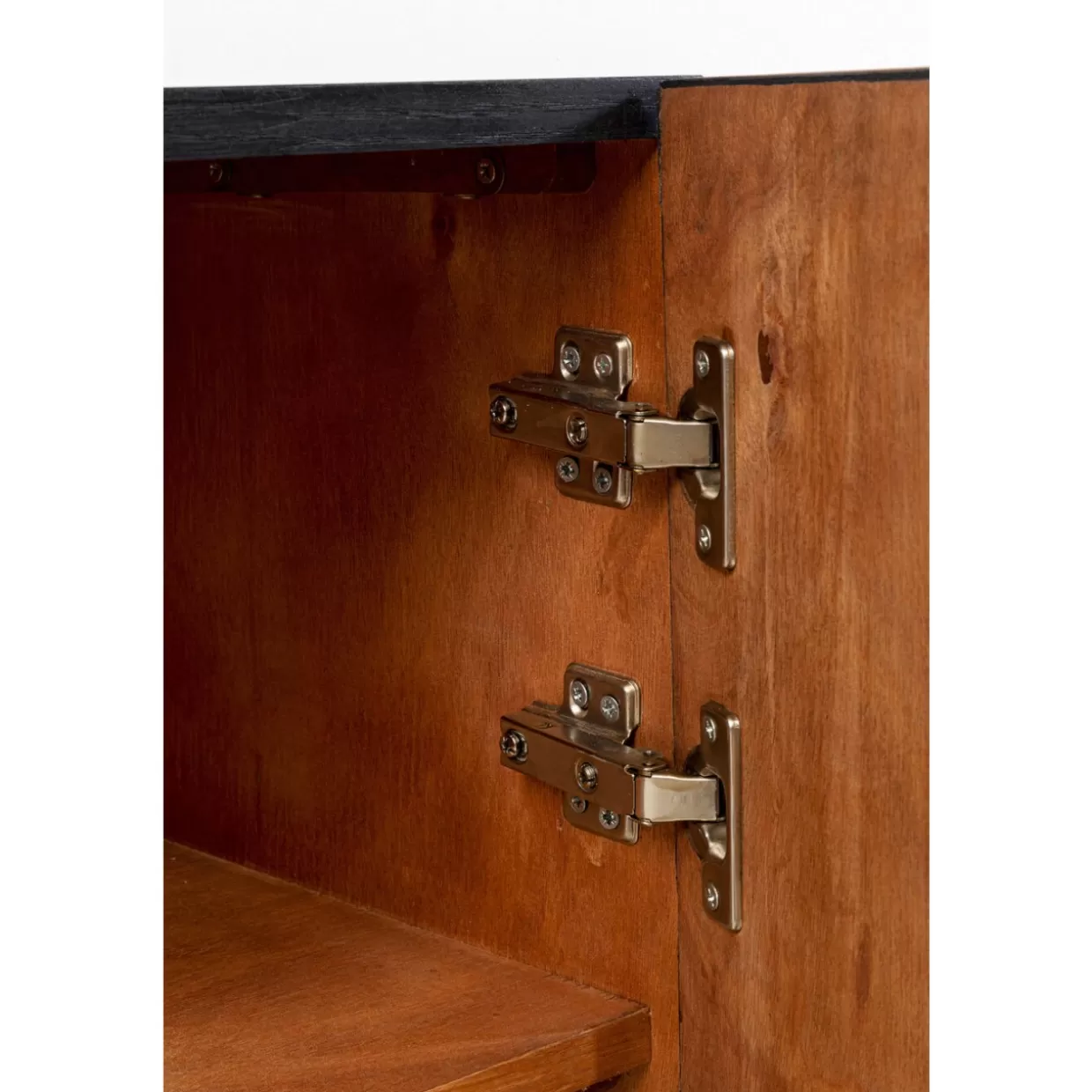 Credenza Moderna Stile Polare KARE Design - Mobile Contenitore 160x75 cm con Ante Lucide e Gambe Metalliche, Soluzione Elegante per Soggiorno o Ingresso