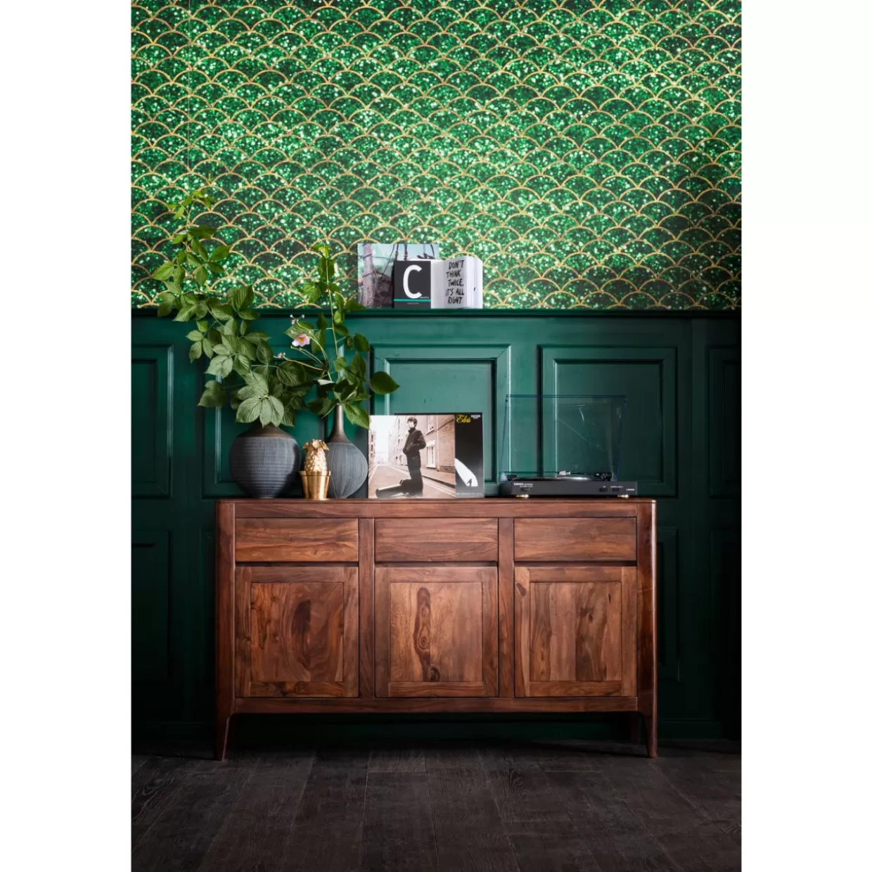 KARE Design - Comò e Credenze Moderne in Stile Brooklyn con Rifiniture in Noce Naturale