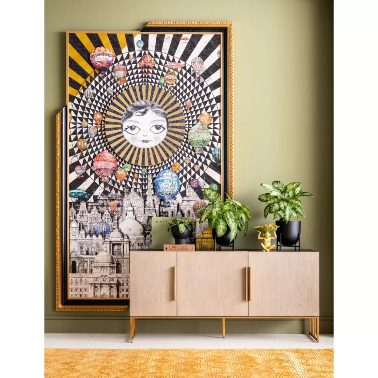 Credenza Moderna Cesaro KARE Design - Comò Soggiorno 160x76 cm, Arredamento Funzionale per Sala da Pranzo con Design Contemporaneo