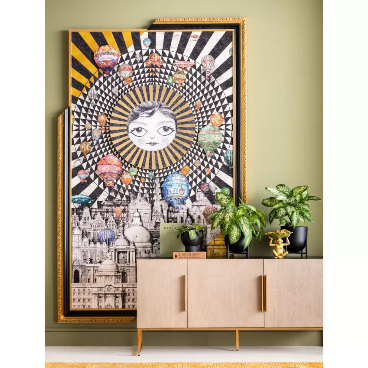 Credenza Moderna Cesaro KARE Design - Comò Soggiorno 160x76 cm, Arredamento Funzionale per Sala da Pranzo con Design Contemporaneo