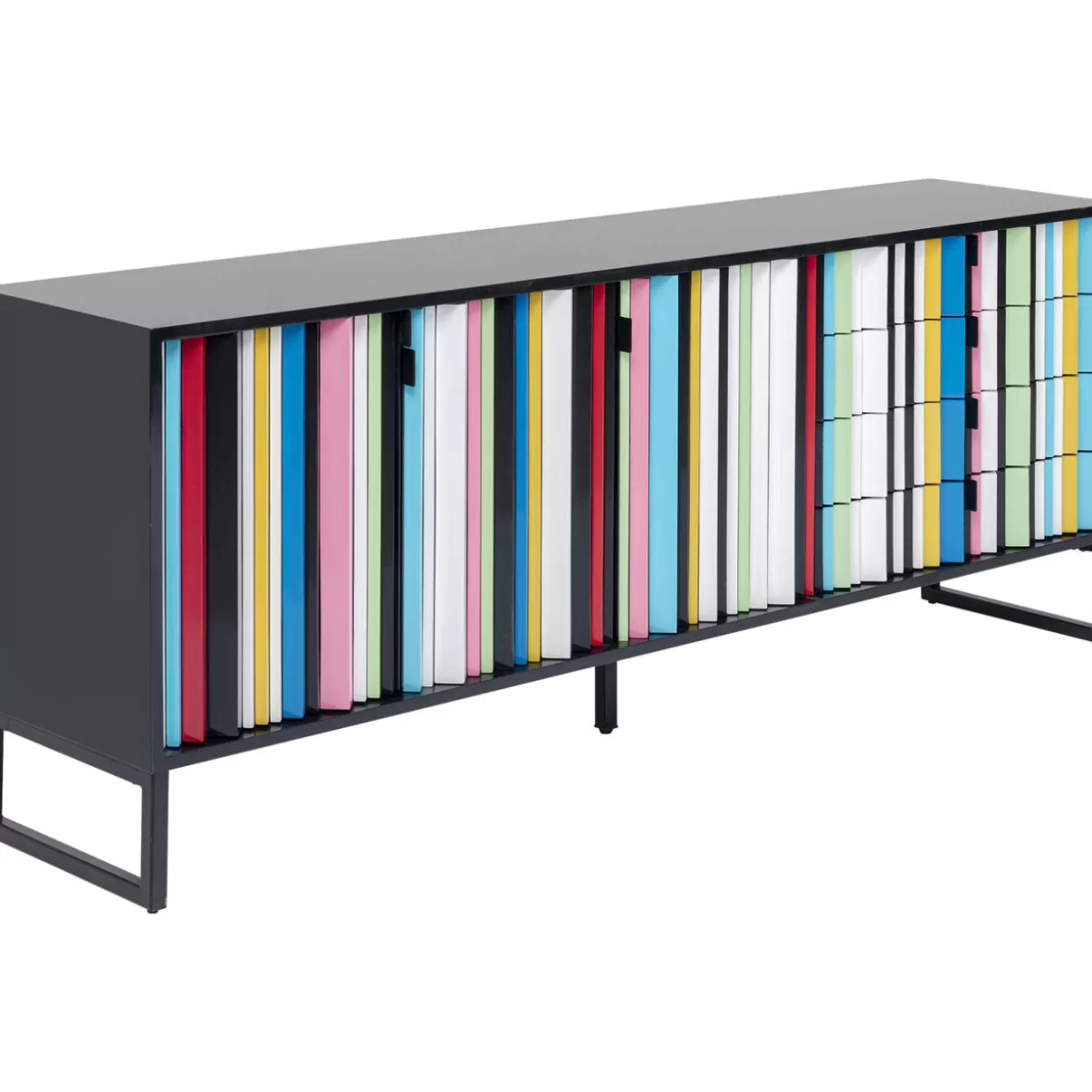 Credenza Concertina Moderna KARE Design · Mobile soggiorno colorato con struttura in legno (186x74 cm) · Soluzioni di arredamento funzionale per spazi vivaci