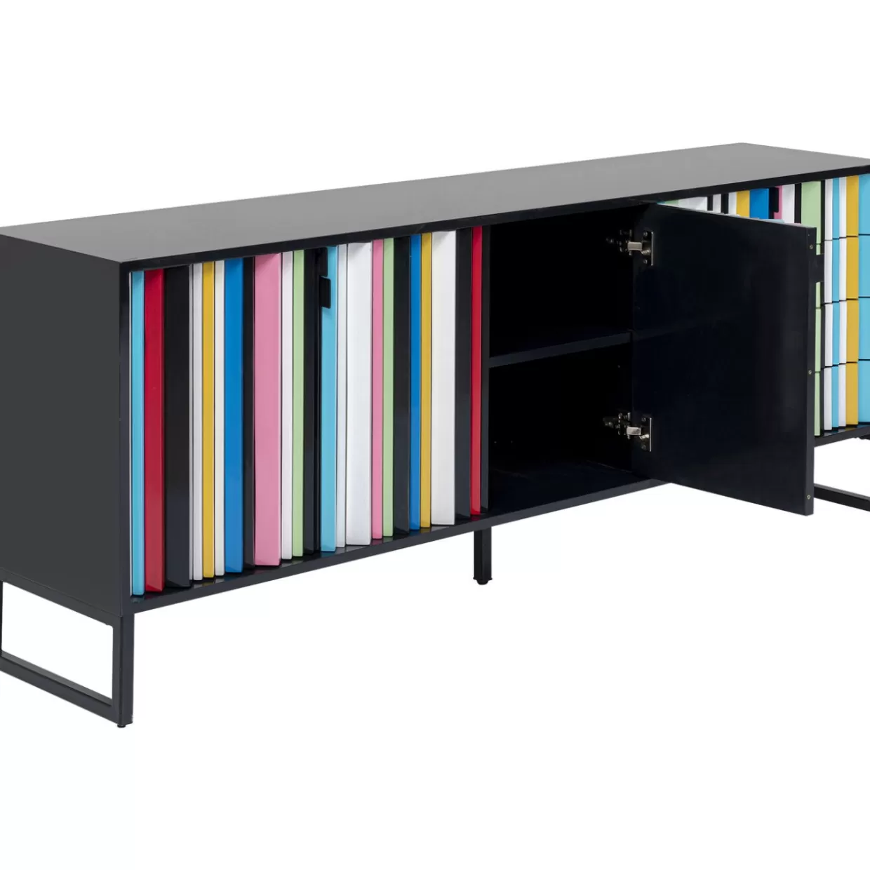 Credenza Concertina Moderna KARE Design · Mobile soggiorno colorato con struttura in legno (186x74 cm) · Soluzioni di arredamento funzionale per spazi vivaci
