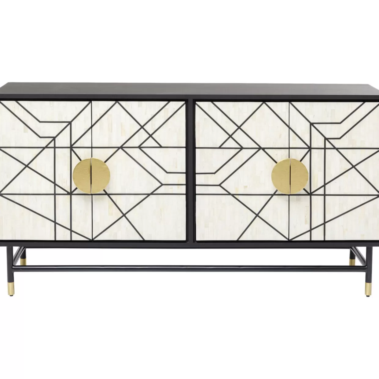 Credenza Moderna KARE Design per Soggiorno, Comò con Ante Laccate - Disponibile in Misura L.150 x P.80cm