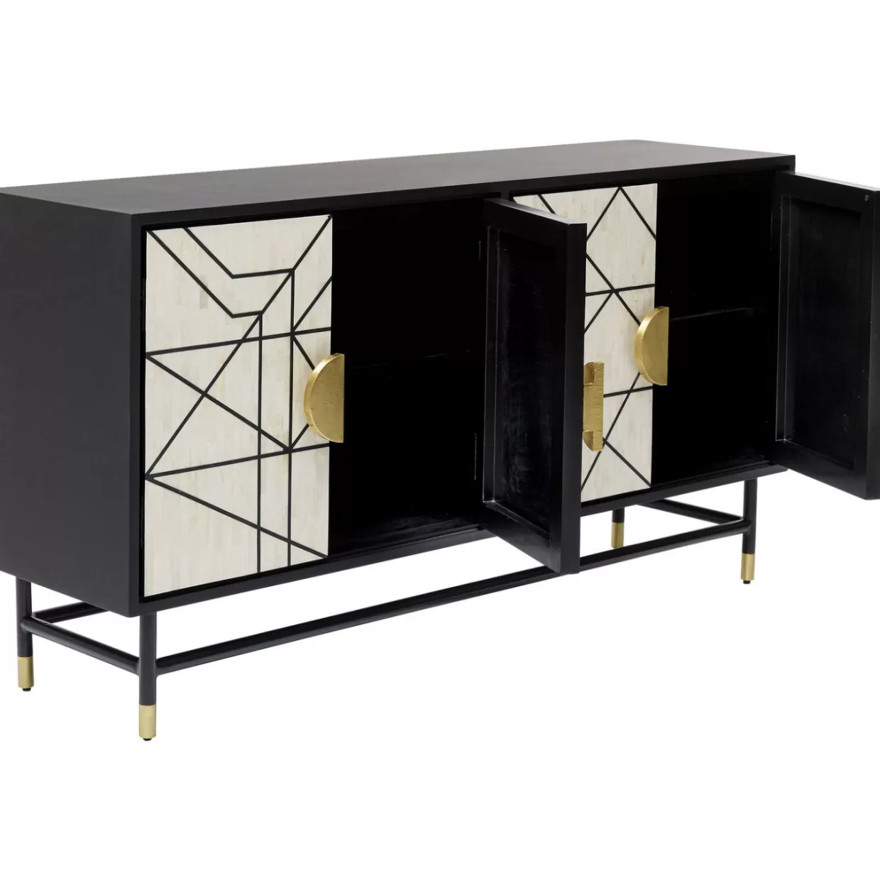 Credenza Moderna KARE Design per Soggiorno, Comò con Ante Laccate - Disponibile in Misura L.150 x P.80cm