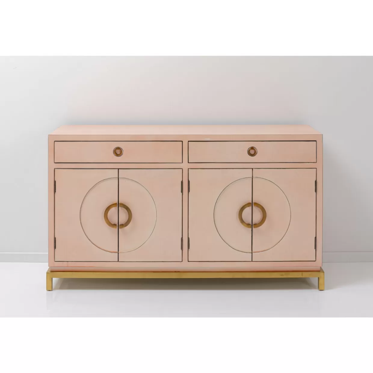 Credenza Disco Rosa con Design Funzionale - Mobile Soggiorno Moderno KARE | Ampio Cassettiera e Soluzioni di Archiviazione Creativa