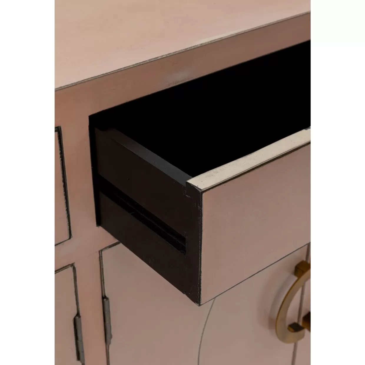 Credenza Disco Rosa con Design Funzionale - Mobile Soggiorno Moderno KARE | Ampio Cassettiera e Soluzioni di Archiviazione Creativa
