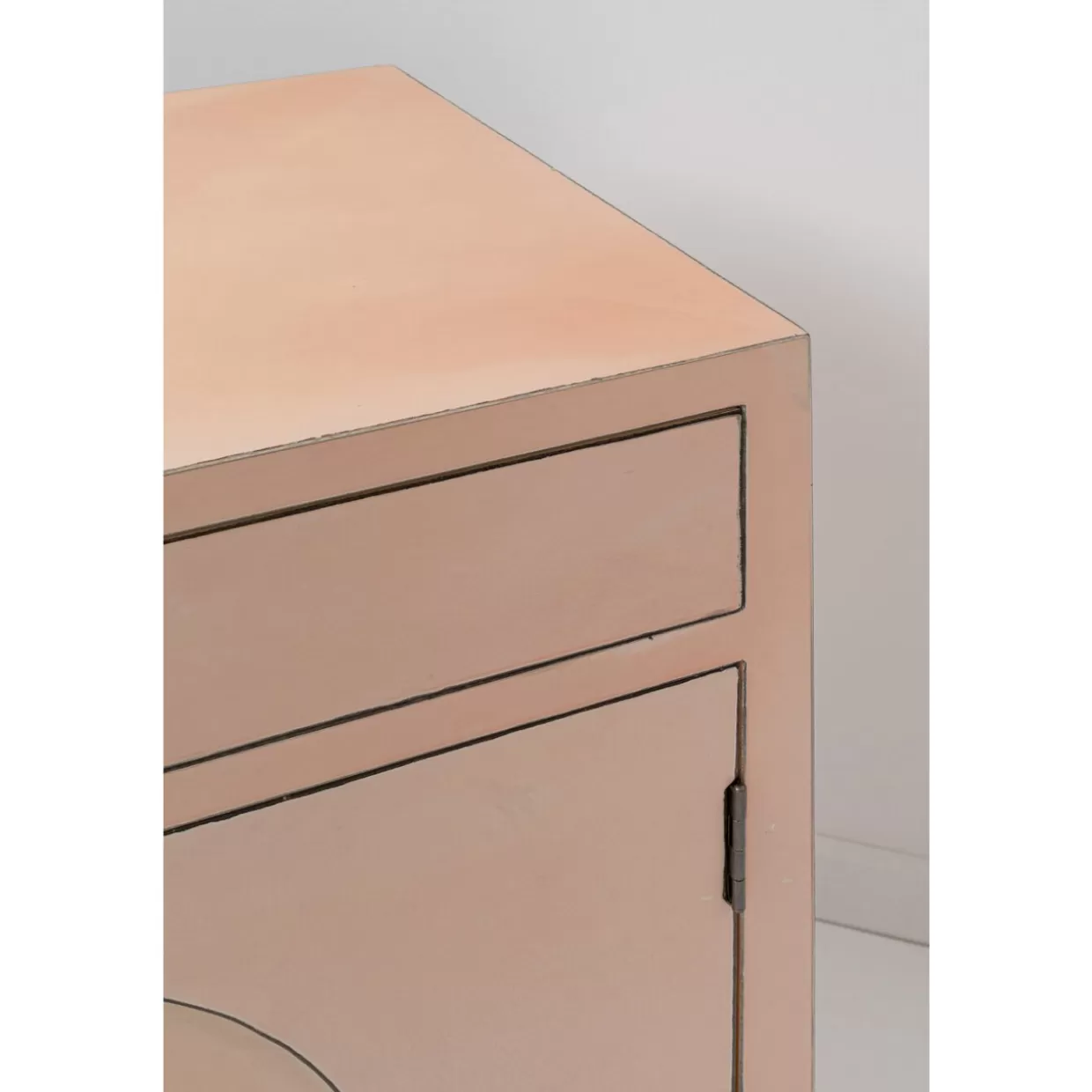 Credenza Disco Rosa con Design Funzionale - Mobile Soggiorno Moderno KARE | Ampio Cassettiera e Soluzioni di Archiviazione Creativa