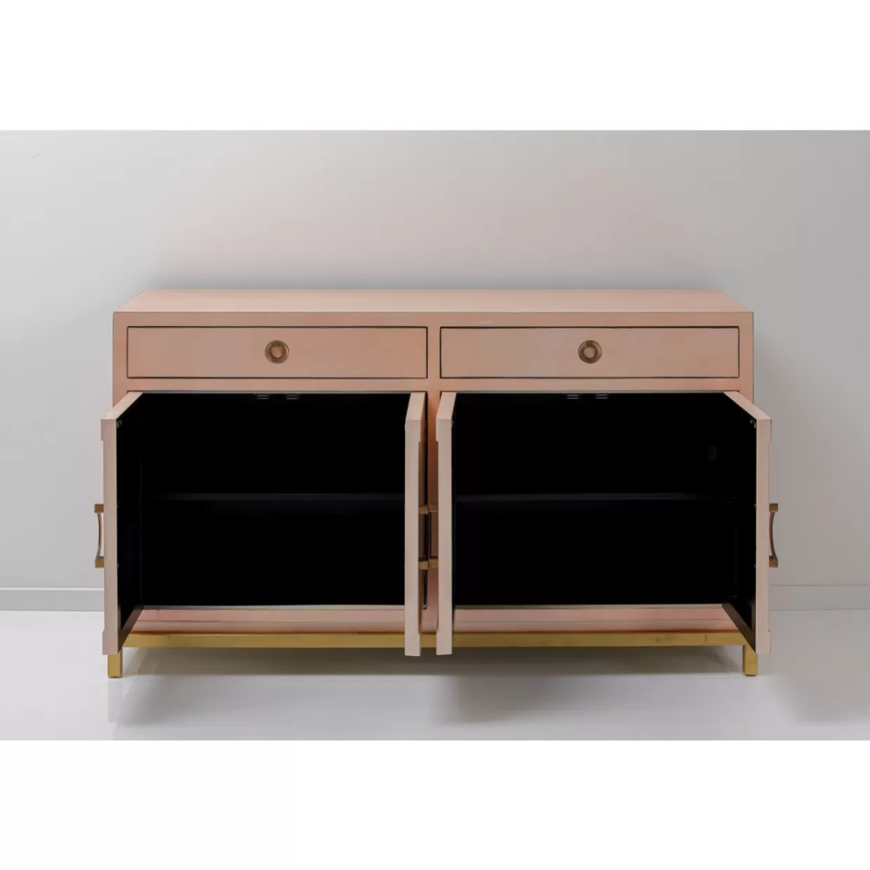 Credenza Disco Rosa con Design Funzionale - Mobile Soggiorno Moderno KARE | Ampio Cassettiera e Soluzioni di Archiviazione Creativa