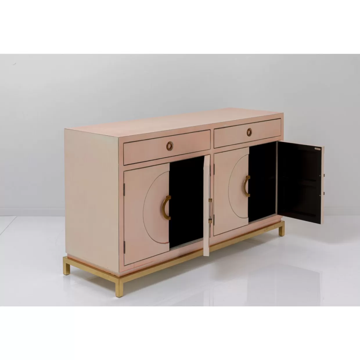 Credenza Disco Rosa con Design Funzionale - Mobile Soggiorno Moderno KARE | Ampio Cassettiera e Soluzioni di Archiviazione Creativa