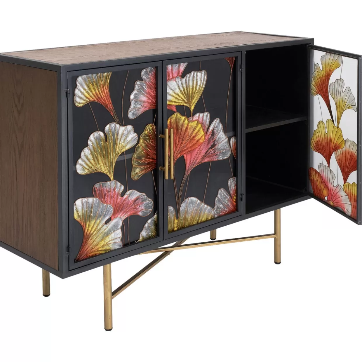 KARE Design® Comò e Credenze Moderne | Credenza Ginkgo con Stile Naturale, 105x80 cm - Elegante Design Esclusivo per Soggiorno