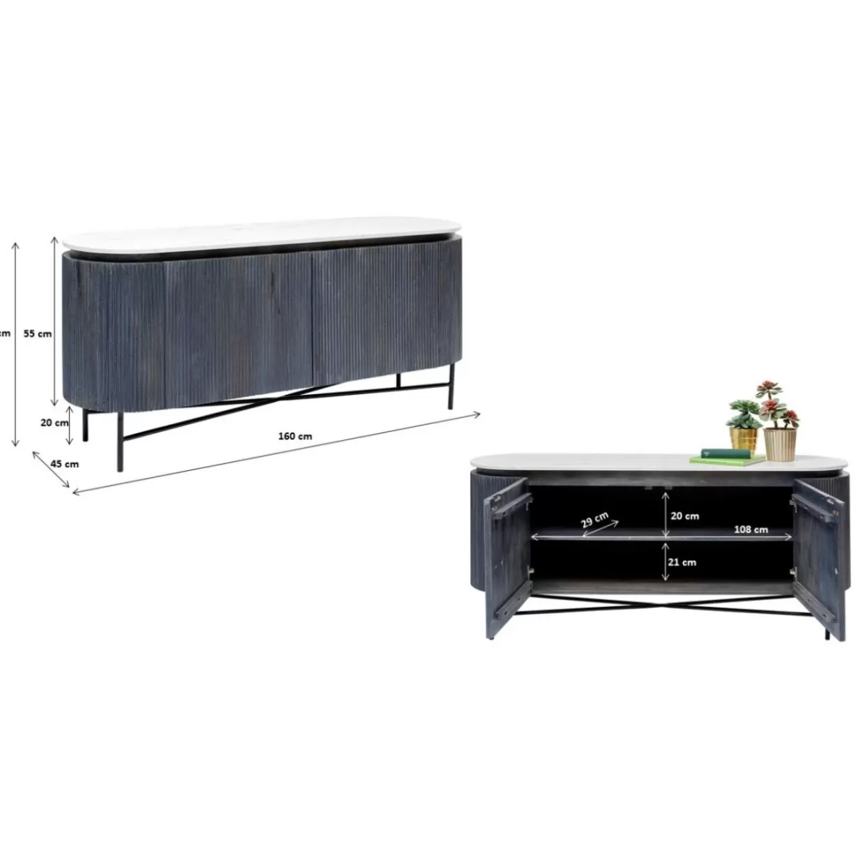 KARE Design - Comò e Credenze Moderne con Stile Contemporaneo | Linea Glenn per Soggiorni Funzionali