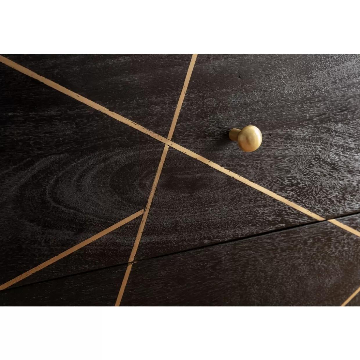 Credenza Decorativa KARE Design - Comò con Effetto Marmo con Venature Dorate · Mobili Eleganti per Soggiorno Moderno