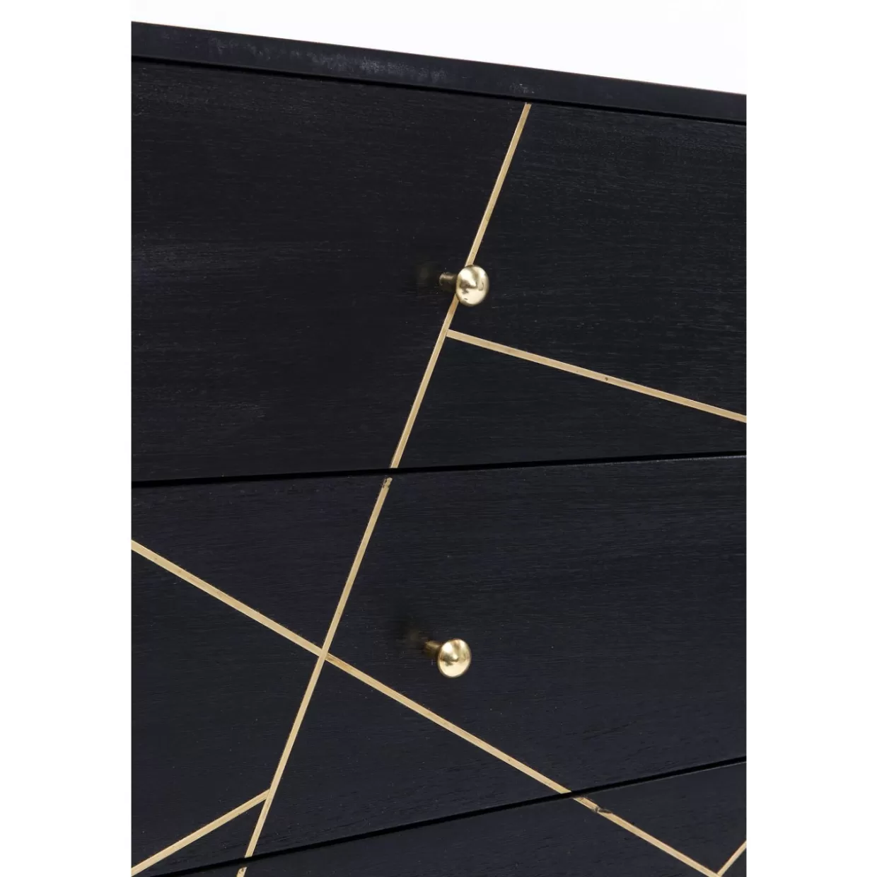 Credenza Decorativa KARE Design - Comò con Effetto Marmo con Venature Dorate · Mobili Eleganti per Soggiorno Moderno