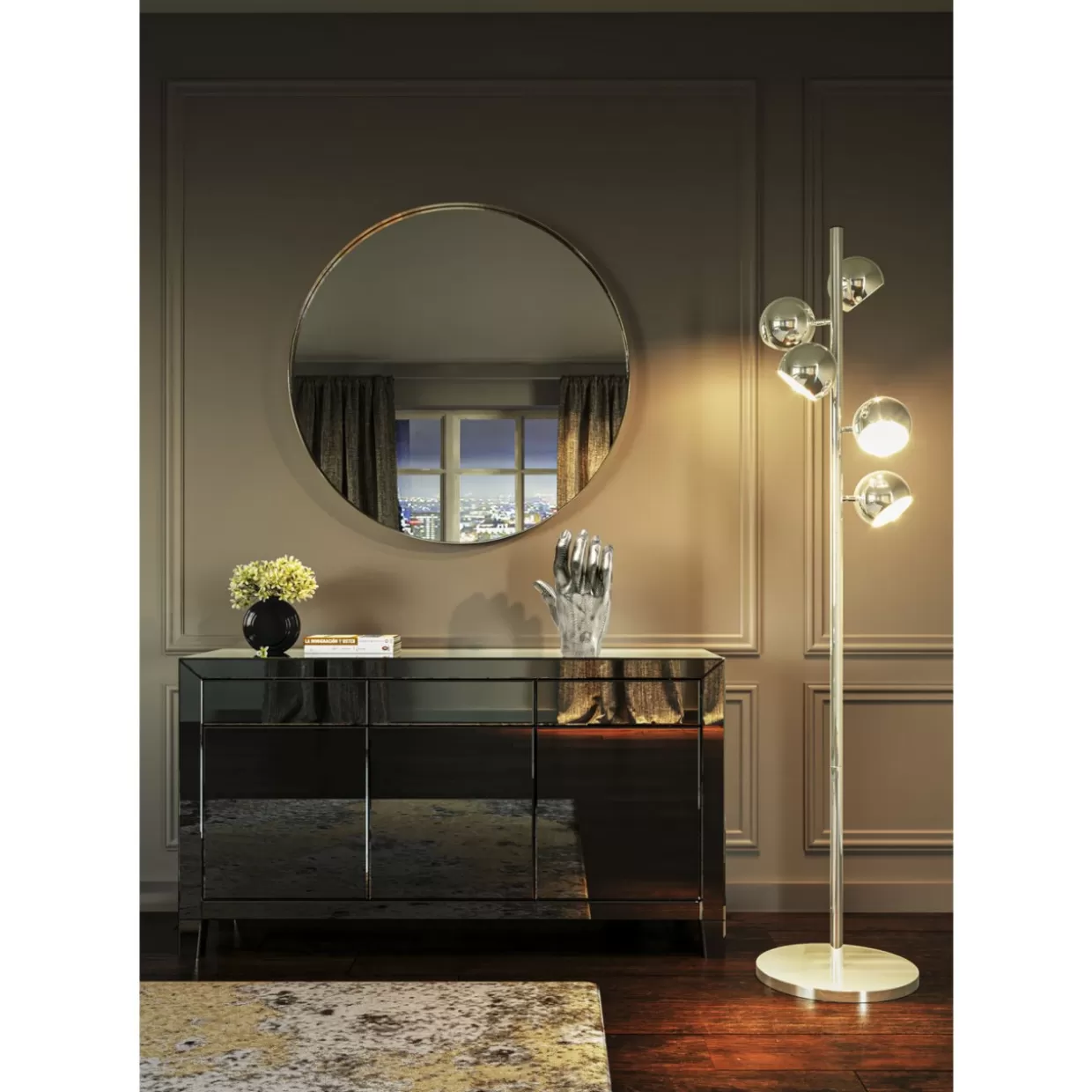 Comò e Credenze di Design KARE | Modello Luxury Push in Grigio Elegante con Apertura a Pressione