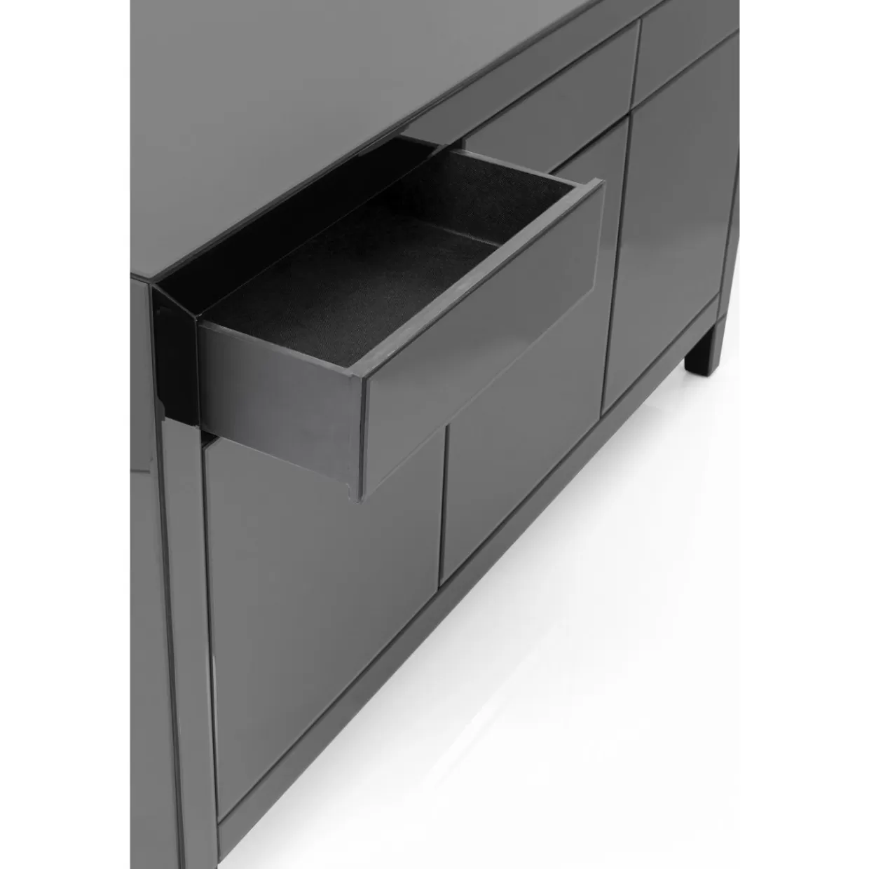 Comò e Credenze di Design KARE | Modello Luxury Push in Grigio Elegante con Apertura a Pressione