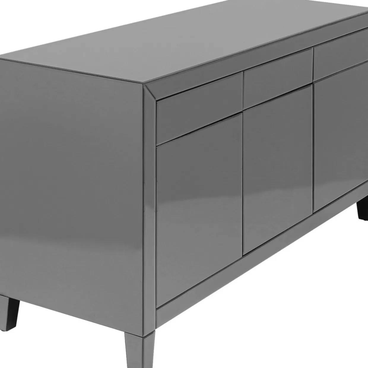 Comò e Credenze di Design KARE | Modello Luxury Push in Grigio Elegante con Apertura a Pressione