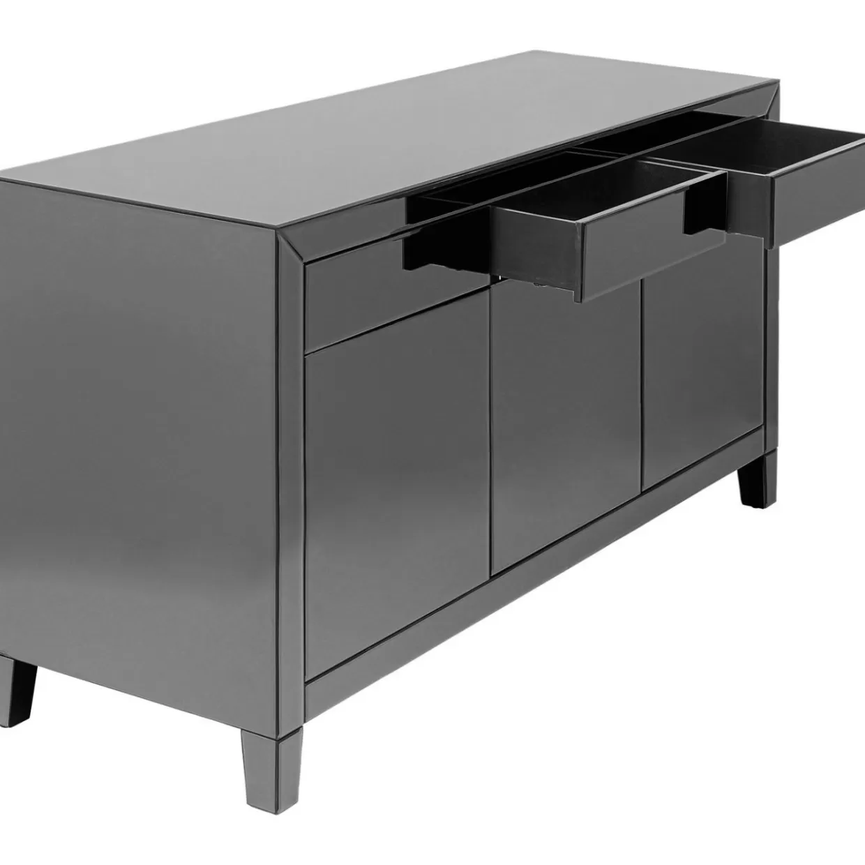 Comò e Credenze di Design KARE | Modello Luxury Push in Grigio Elegante con Apertura a Pressione