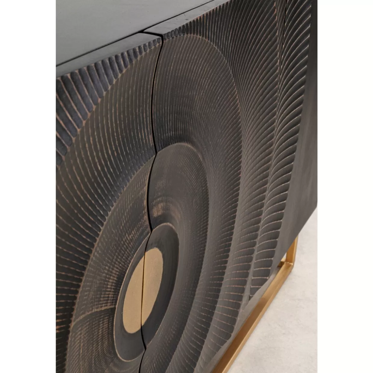 Credenza moderna KARE Design in legno effetto quercia scura - Mobile contenitore 177x75 cm per soggiorno elegante