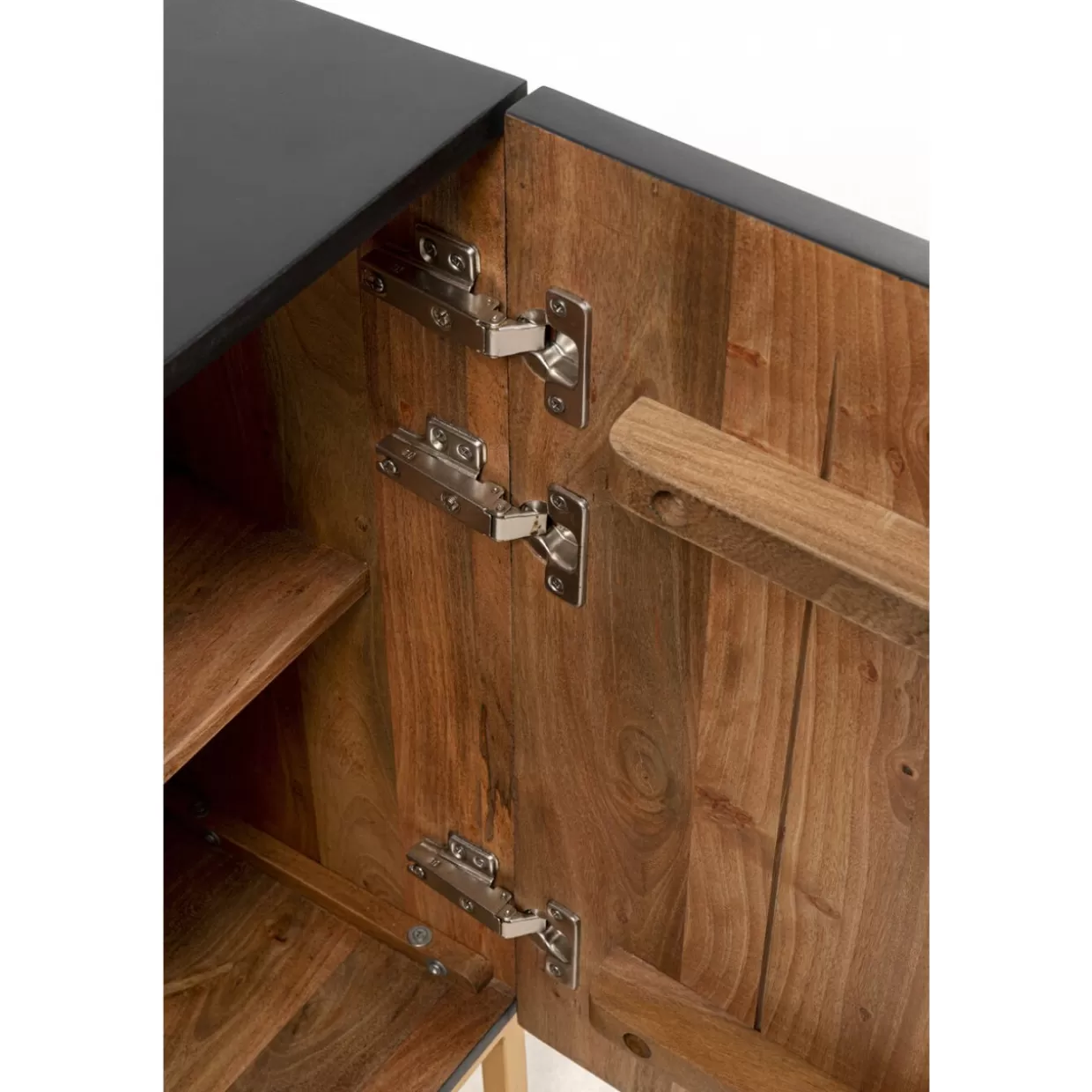 Credenza moderna KARE Design in legno effetto quercia scura - Mobile contenitore 177x75 cm per soggiorno elegante